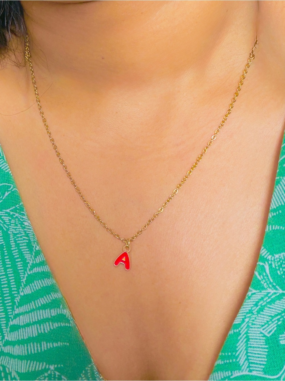 Gold plated Initial necklace over stainless steel ,chose your options - Picture 9 of 9